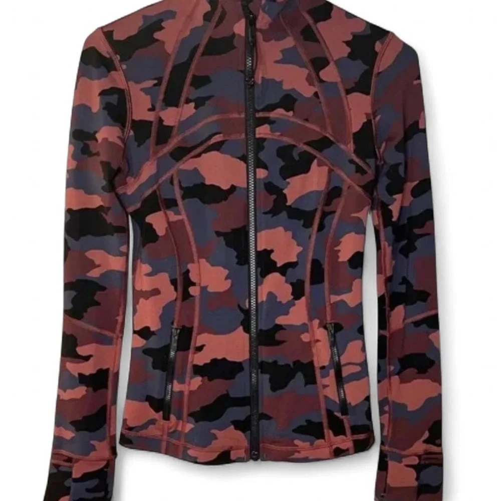 Lululemon Define Camo Camouflage Jacket Smoky Red Night Sea Size:4 - Picture 4 of 6